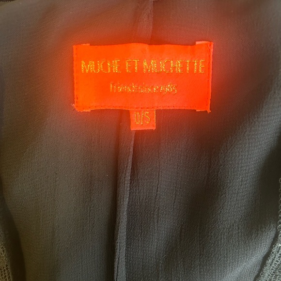 Free People x Muche Et Muchette Black Sheer Lace Fringe Kimono - Picture 8 of 10